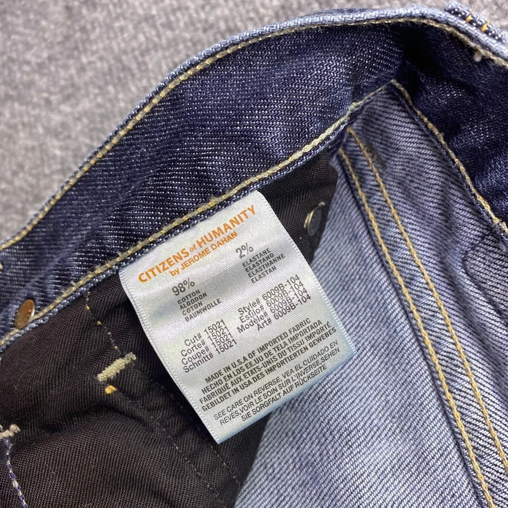 Citizens of Humanity Evans Straight Leg Jeans Mens 34 Dark Wash Blue Denim USA
